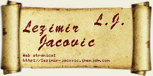 Ležimir Jačović vizit kartica